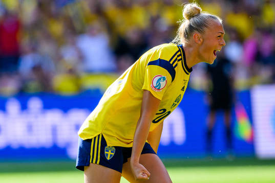 Hanna Bennison of Sweden celebrates
