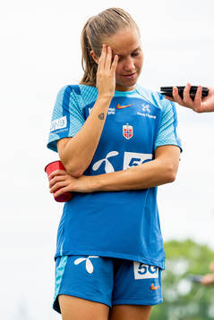 Guro Reiten of the Norwegian national football team at a