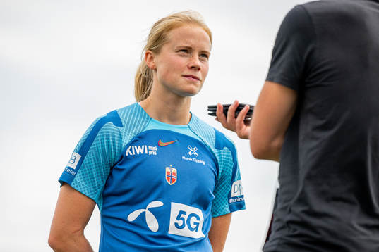 Julie Blakstad of the Norwegian national football team at a