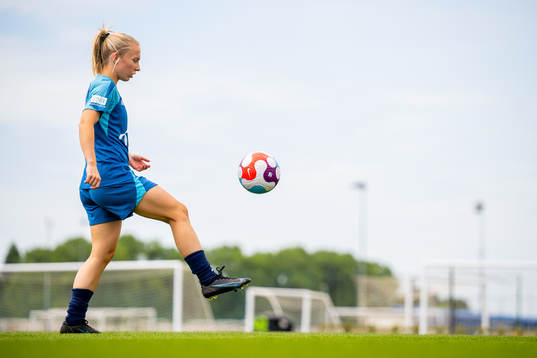 Thea Bjelde of the Norwegian national football team at a