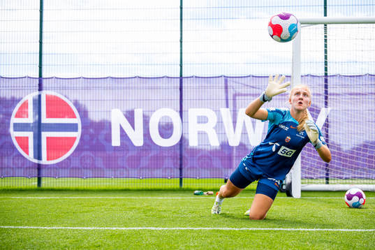 Goalkeeper Sunniva Skoglund of the Norwegian national