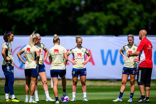 Players of the Swedish women's national football team