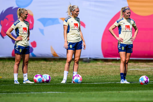 Rebecka Blomqvist, Linda Sembrant and Olivia Schough of the