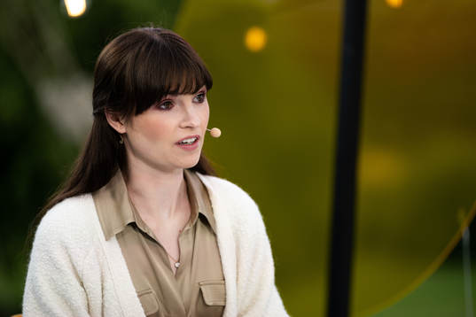 Vicki Blommé i Tv4/Cmores EM-studio