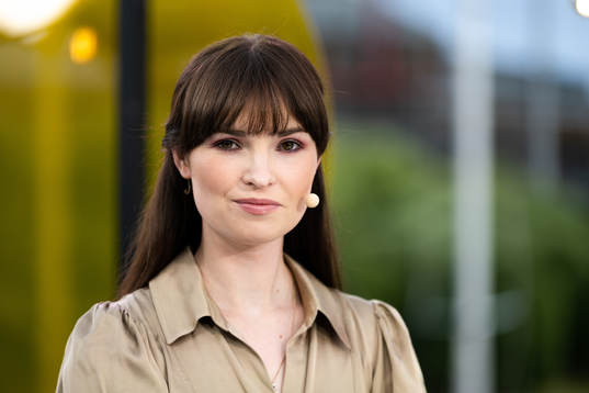 Vicki Blommé i Tv4/Cmores EM-studio