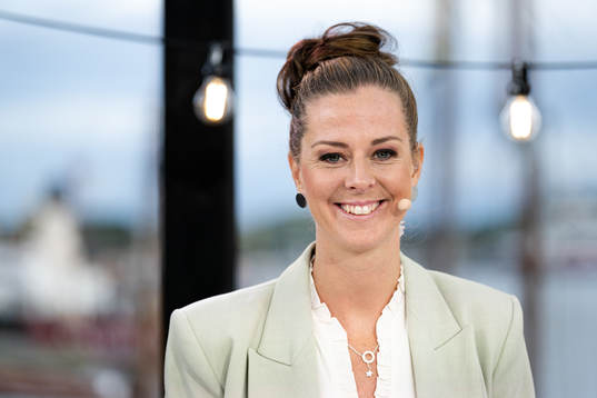 Lotta Schelin i Tv4/Cmores EM-studio