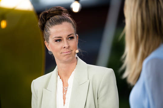 Lotta Schelin i Tv4/Cmores EM-studio