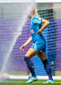 Guro Bergsvand of the Norwegian national football team at a