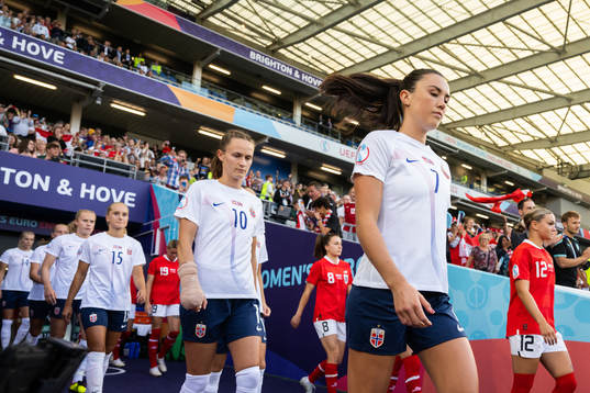 Caroline Graham Hansen and Ingrid Syrstad Engen of Norway
