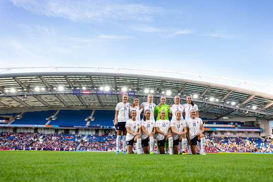 The starting eleven of Norway pose for a team photo