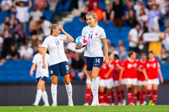 Ada Hegerberg of Norway looks dejected