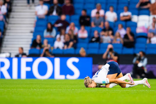 Ada Hegerberg of Norway in pain