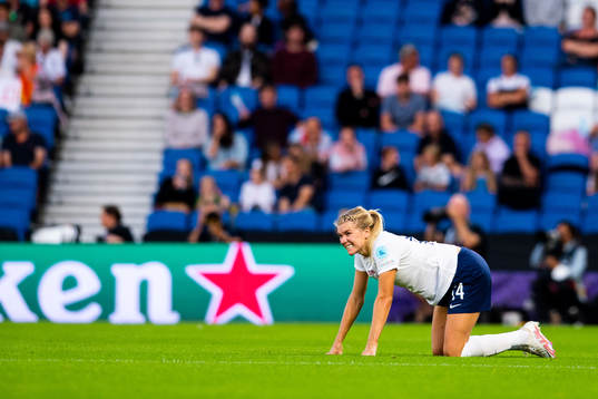 Ada Hegerberg of Norway in pain