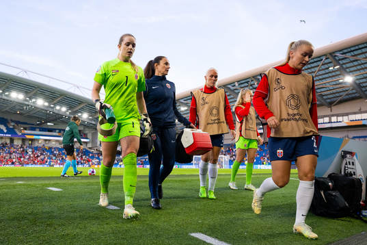 Goalkeeper Guro Pettersen of Norway
