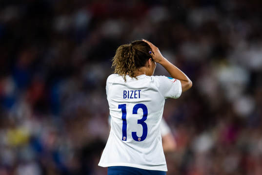 Celin Bizet Ildhusøy of Norway looks dejected