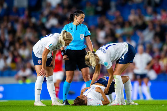 Celin Bizet Ildhusøy and Ada Hegerberg of Norway