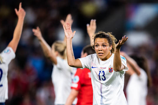 Celin Bizet Ildhusøy of Norway reacts
