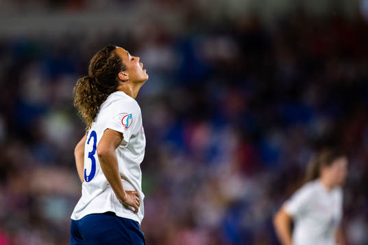 Celin Bizet Ildhusøy of Norway looks dejected