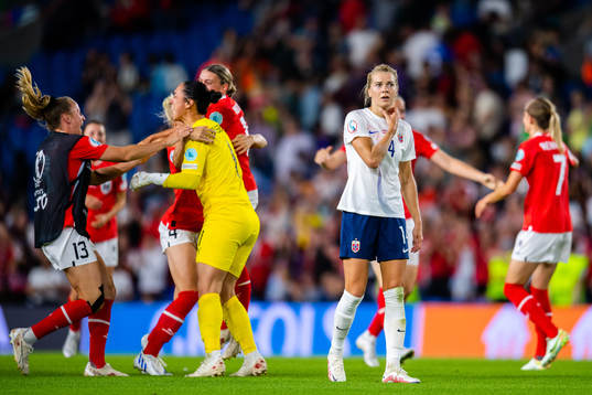 Ada Hegerberg of Norway looks dejected