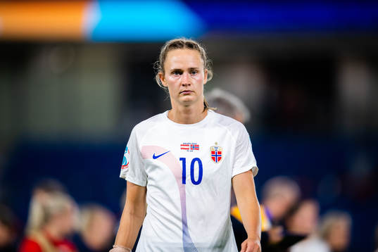 Caroline Graham Hansen of Norway looks dejected