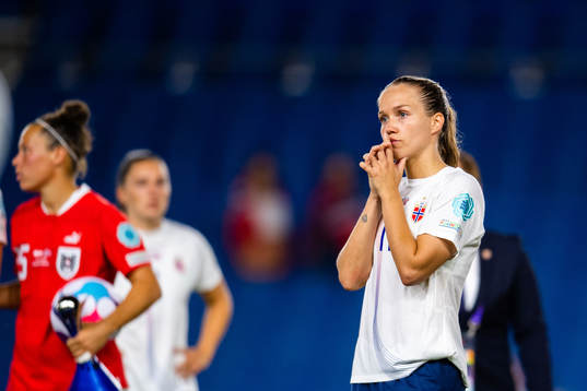 Guro Reiten of Norway looks dejected