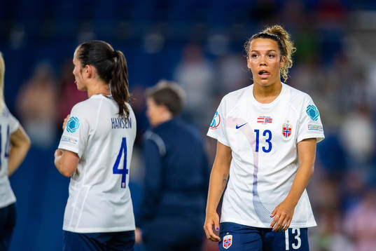 Celin Bizet Ildhusøy of Norway looks dejected