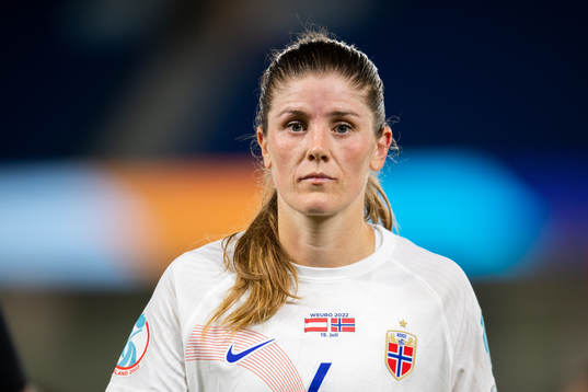 Maren Mjelde of Norway looks dejected