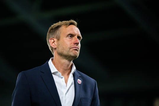 Head coach Martin Sjögren of Norway looks dejected
