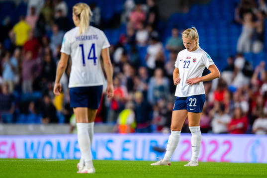 Sophie Roman Haug looks dejected