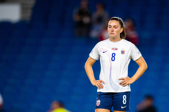 Vilde Bøe Risa of Norway looks dejected