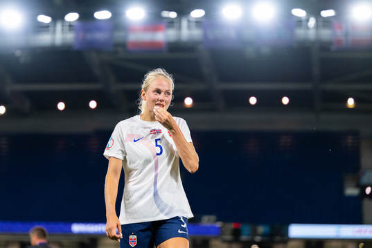 Guro Bergsvand of Norway looks dejected