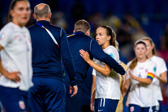 Guro Reiten of Norway looks dejected