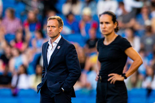 Martin Sjögren, head coach of Norway, and Irene Fuhrmann,