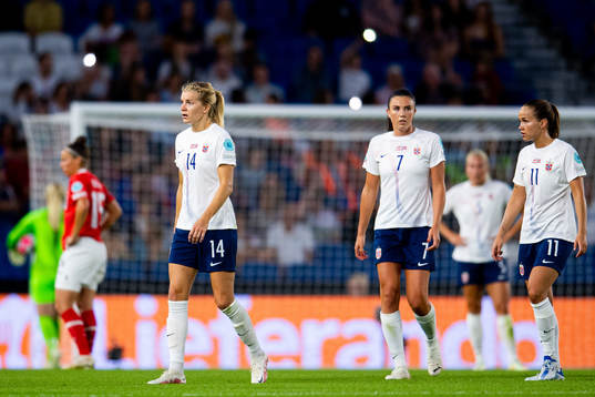 Ada Hegerberg, Ingrid Syrstad Engen and Guro Reiten of