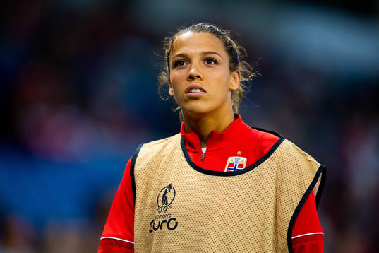 Celin Bizet Ildhusøy of Norway warms up