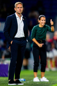 Martin Sjögren, head coach of Norway, and Irene Fuhrmann,