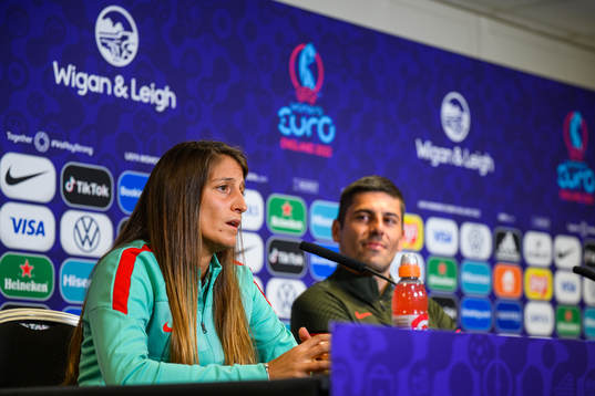 Sílvia Rebelo and Francisco Neto, head coach of the