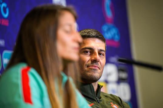 Sílvia Rebelo and Francisco Neto, head coach of the