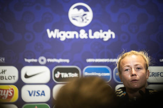 Hanna Glas of the Swedish women's national football team at