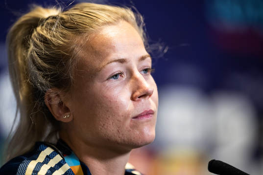 Hanna Glas of the Swedish women's national football team at