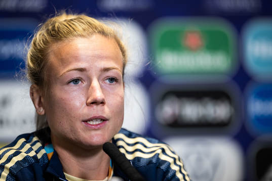 Hanna Glas of the Swedish women's national football team at