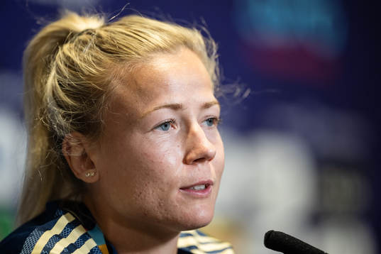 Hanna Glas of the Swedish women's national football team at