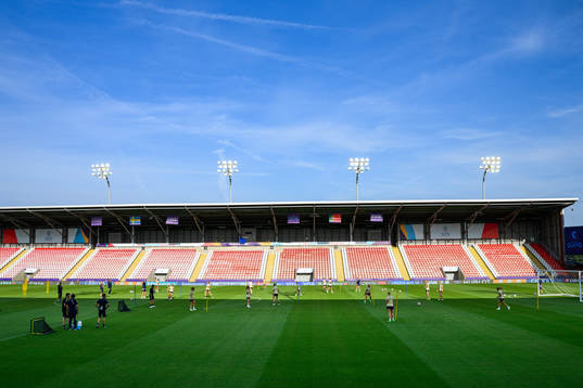 General view of the Swedish women's national football team