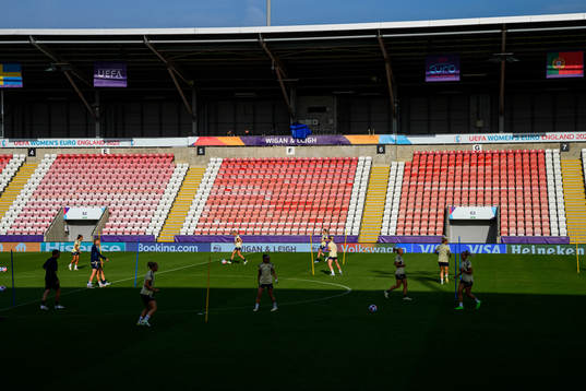 General view of the Swedish women's national football team
