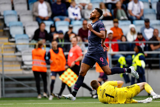 Malmö FFs m Isaac Kiese Thelin och IFK Norrköpings