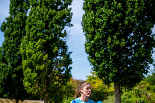 Maren Mjelde of the Norwegian national football team at a