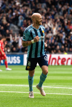 Djurgårdens Magnus Eriksson jublar