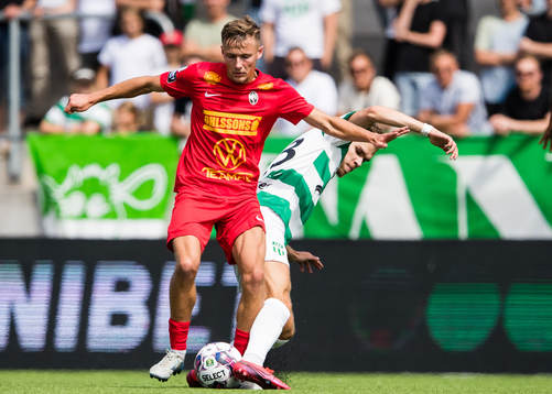 Landskronas Melker Heier och Västerås Dusan Jajic