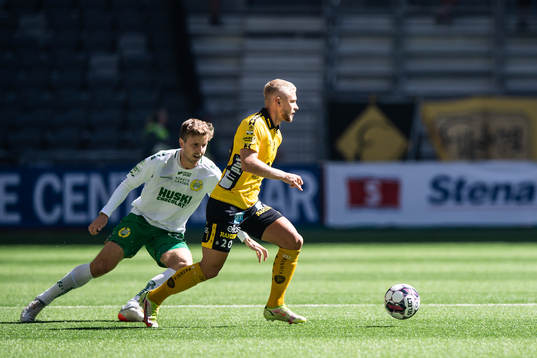 Hammarbys Joel Nilsson och Elfsborgs Simon Strand
