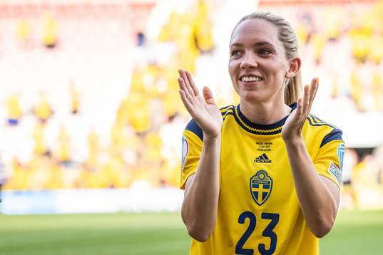 Elin Rubensson of Sweden celebrates